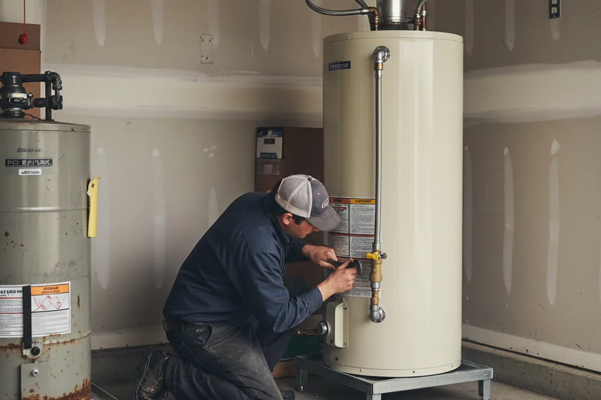 Water heater and shutoff valve replacement in Haworth